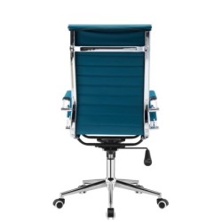Sillón de oficina RICKY, alto, gas, basculante, similpiel turquesa 2