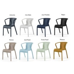 Sillón LUGO, apilable,  polipropileno blanco* 2