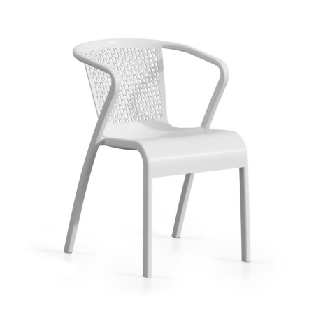 Sillón TUI, apilable,  polipropileno blanco*