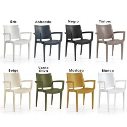 Sillón BEYBE, apilable, polipropileno blanco 2