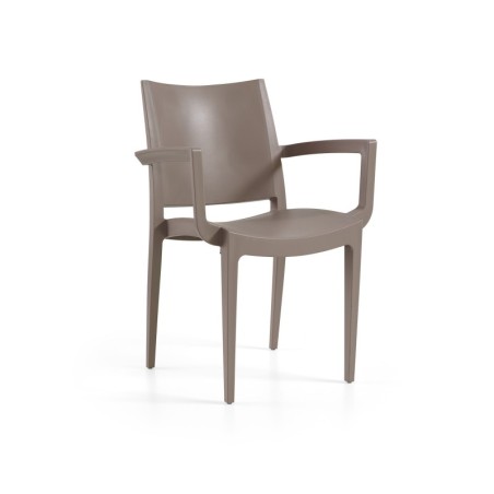Sillón BEYBE, apilable, polipropileno blanco