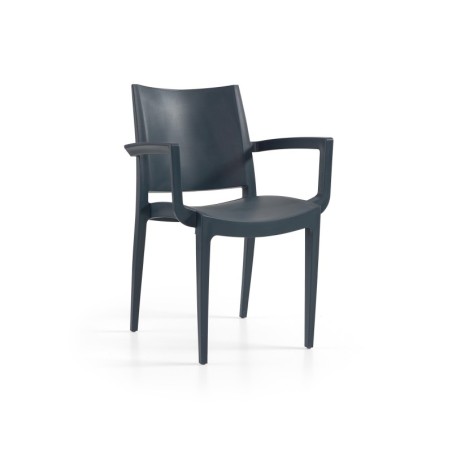 Sillón BEYBE, apilable, polipropileno blanco