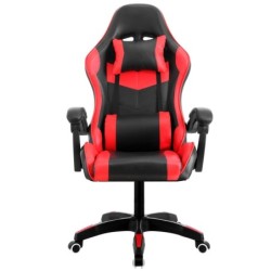 Sillón de oficina SAKHIR, racing, similpiel negra y roja 2