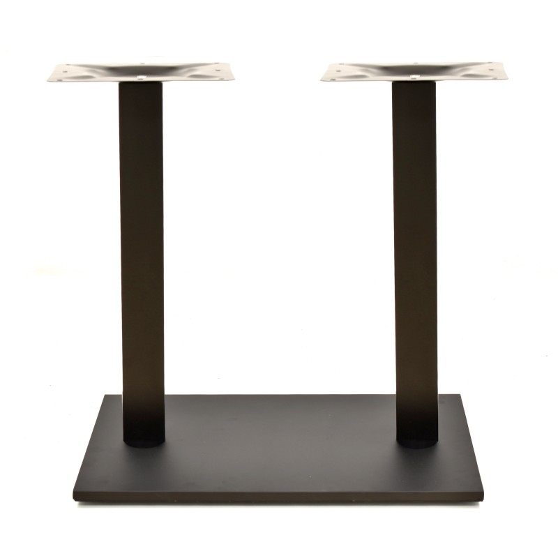 Base de mesa BEVERLY, rectangular, tubo cuadrado, negra, base de 70 x 40 cms, altura 72 cms