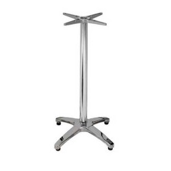 Mesa ROMA, alta, aluminio, 4 radios, base de 112 cms y tapa 70x70 cms. Color a elegir. 2