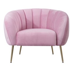 Sillón SIRET, tapizado velvet rosa 201 2