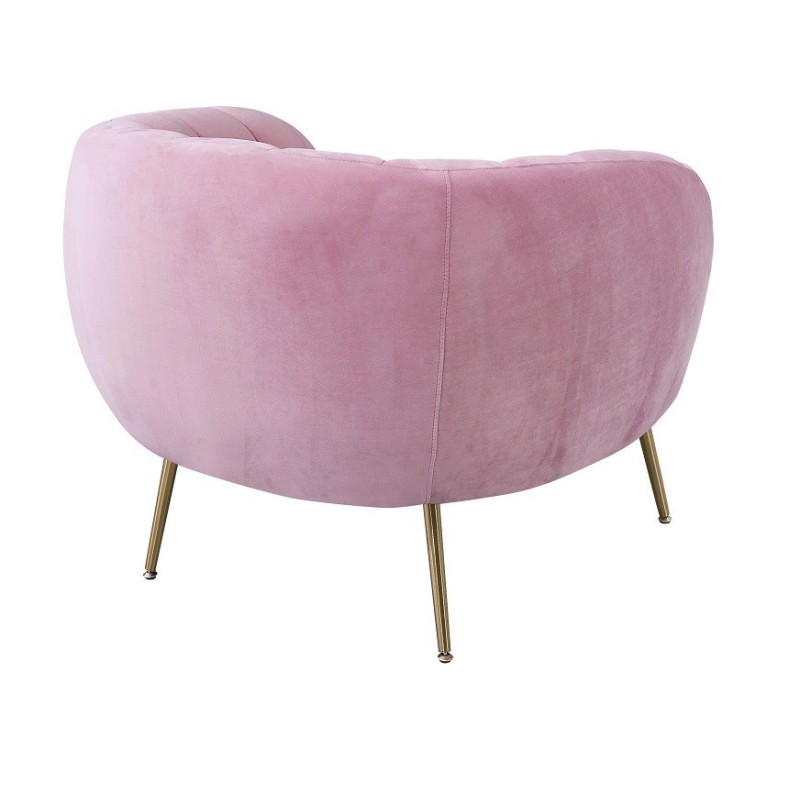 Sillón SIRET, tapizado velvet rosa 201