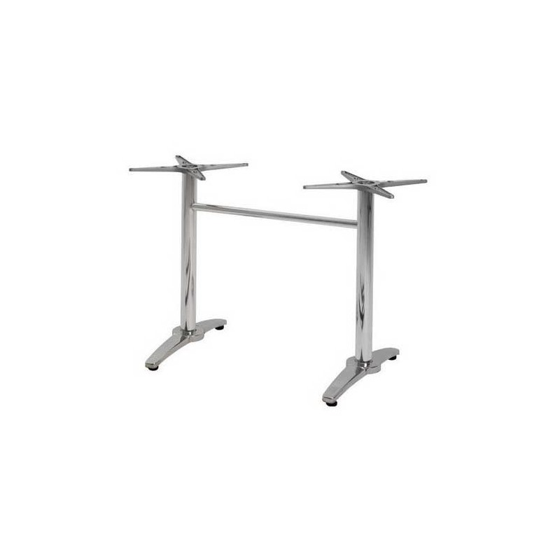 Mesa ROMA, aluminio, base rectangular tapa 120 x 80 cms. Color a elegir.