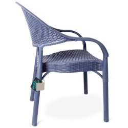 Sillón TORREMOLINOS, apilable, polipropileno gris oscuro 2