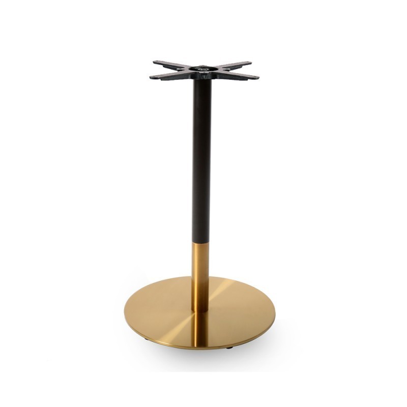 Mesa VERSALLES NEW, dorada y negra, base de 72 cms y tapa de 70x70 cms. Color a elegir.