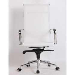 Sillón de oficina MAX NEW, alto, malla blanca 2