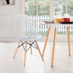Silla STAR, madera, carcasa transparente 2