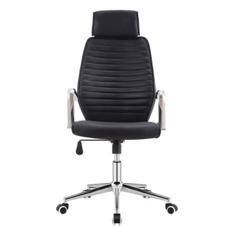 Sillón de oficina BRATISLAVA NEW, alto, similpiel negra
