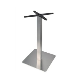 Mesa RHIN, acero inoxidable, base de 73 cms y tapa 60x60 cms. Color a elegir. 2