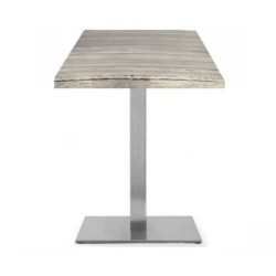 Mesa RHIN, acero inoxidable, base de 73 cms y tapa 80x80 cms. Color a elegir. 2
