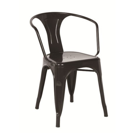 Sillón TOL MAR, acero, negro