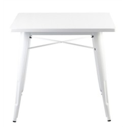 Mesa TOL, acero, blanca, 80x80 cms