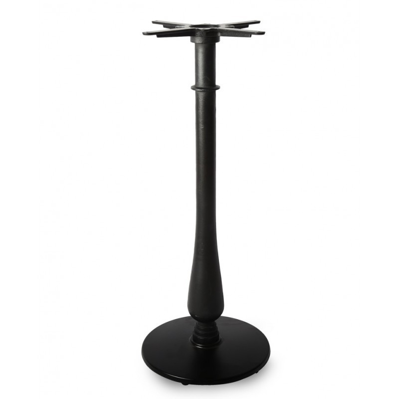 Mesa alta TÁMESIS, negra, base de 108 cms y tapa de 70x70 cms. Color a elegir.