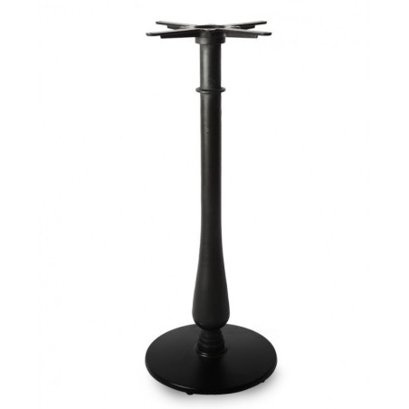 Mesa alta TÁMESIS, negra, base de 108 cms y tapa de 70x70 cms. Color a elegir.