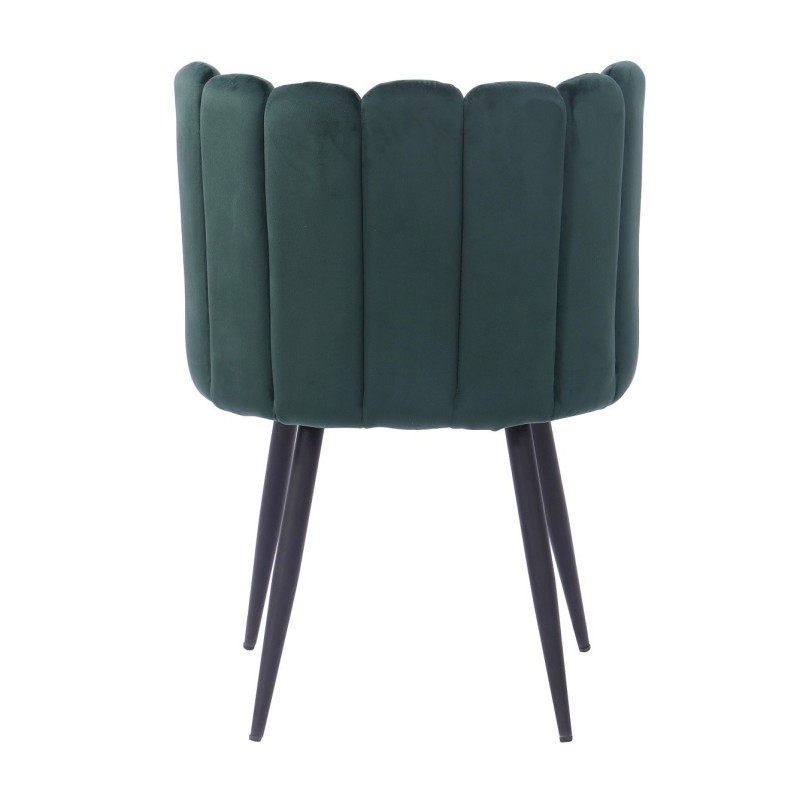 Silla RAMSÉS, metal, tapizado velvet verde oscuro