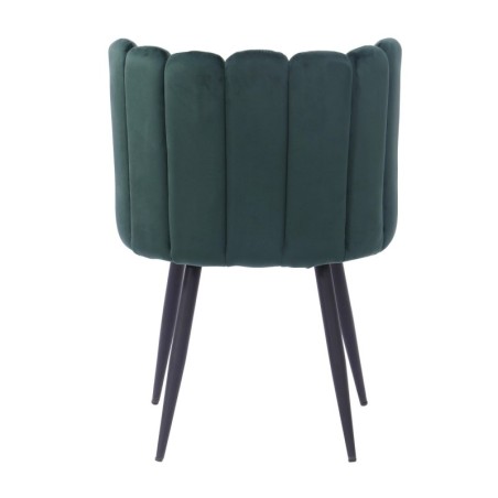 Silla RAMSÉS, metal, tapizado velvet verde oscuro