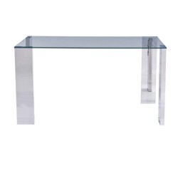 Mesa BETSY, acero inoxidable, cristal templado, 160x90 cms 2