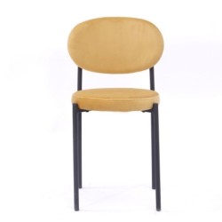Silla KEOPS, metal, tapizado velvet amarillo 2