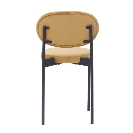 Silla KEOPS, metal, tapizado velvet amarillo