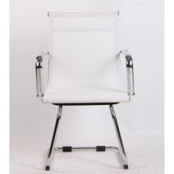 Sillón de oficina MAX NEW, fijo, malla blanca 2