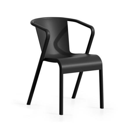 Sillón LUGO, apilable,  polipropileno antracita*