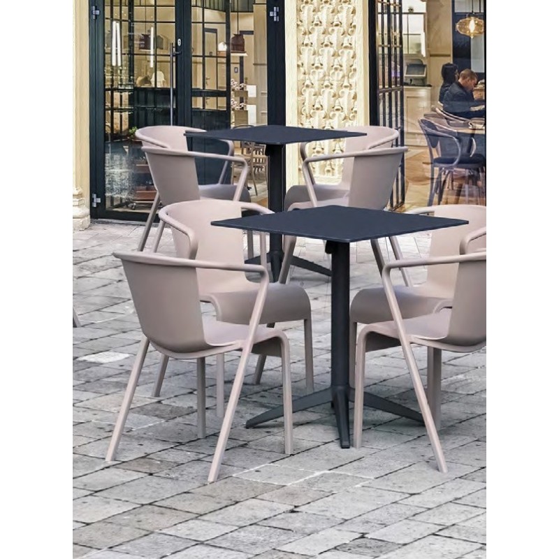 Sillón LUGO, apilable,  polipropileno antracita*