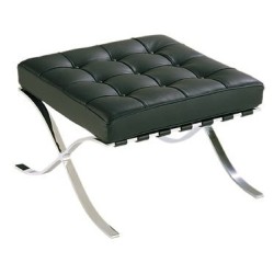 Ottoman BARNA (T), acero inoxidable, similpiel negra 2