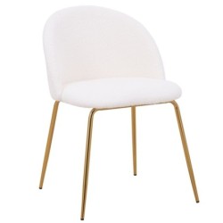 Silla TEDDY, patas doradas, tapizado lana