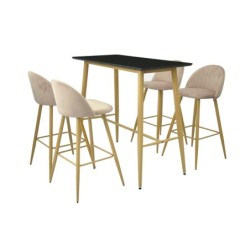 Mesa GOBBI, alta, metal, negra, 120 x 60 cms 2