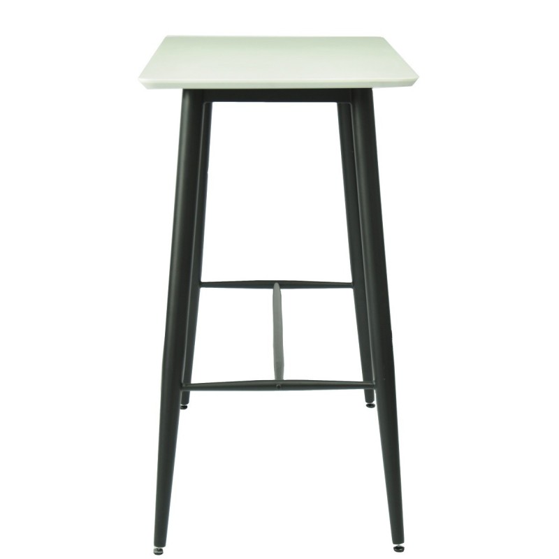 Mesa NITRA, alta, metal, tapa blanca, 120 x 60 cms
