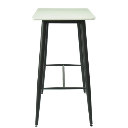 Mesa NITRA, alta, metal, tapa blanca, 120 x 60 cms