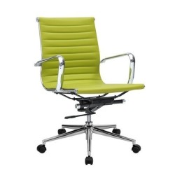 Sillón de oficina NICK, giratorio, gas, basculante, similpiel verde
