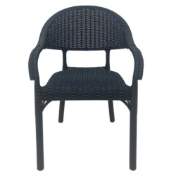 Sillón RICK, apilable, polipropileno antracita 2