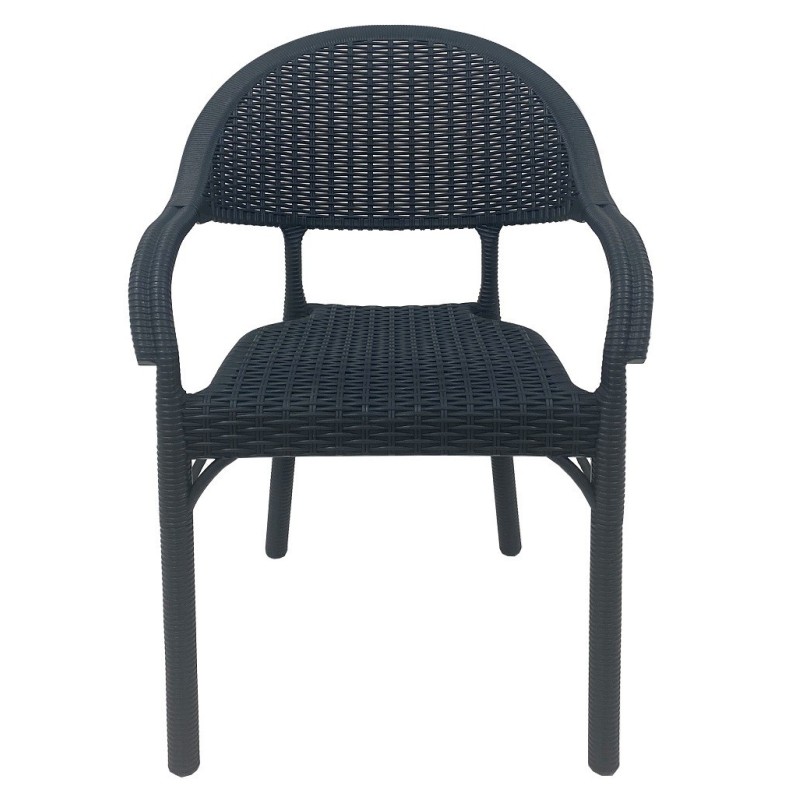 Sillón RICK, apilable, polipropileno antracita