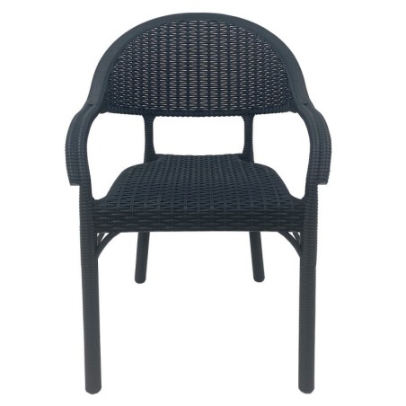 Sillón RICK, apilable, polipropileno antracita