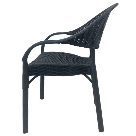Sillón RICK, apilable, polipropileno antracita