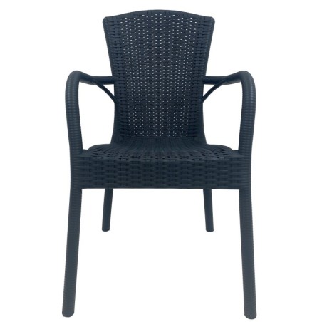 Sillón NESTOR, apilable, polipropileno antracita