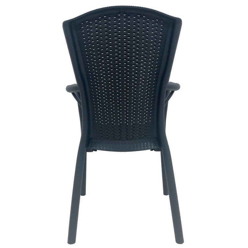 Sillón NESTOR, apilable, polipropileno antracita
