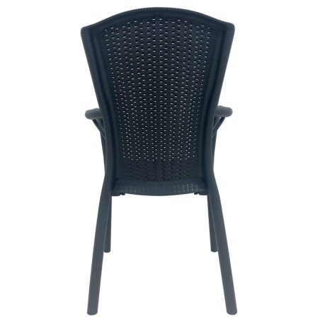 Sillón NESTOR, apilable, polipropileno antracita