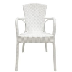 Sillón NESTOR, apilable, polipropileno blanco 2