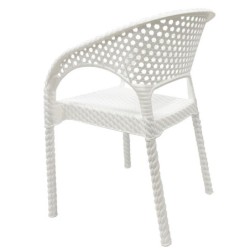 Sillón CALVIN, apilable, polipropileno blanco 2