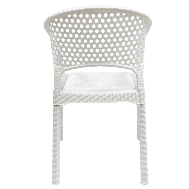 Sillón CALVIN, apilable, polipropileno blanco
