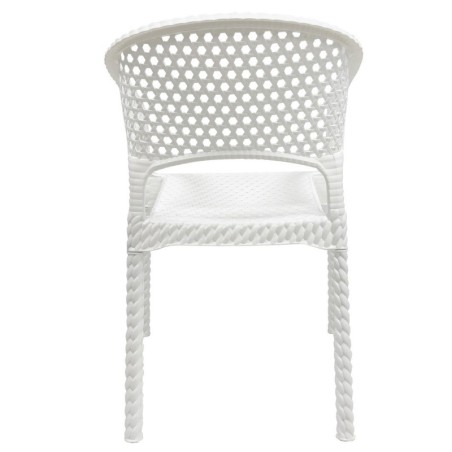 Sillón CALVIN, apilable, polipropileno blanco