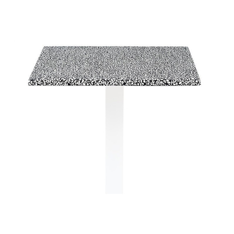 Mesa TROCADERO, negra, base de 72 cms y tapa de 80x80 cms. Color a elegir.
