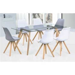 Mesa POMPEYA, metal, cristal templado, 160 x 90 cms 2